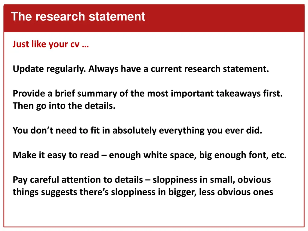 the research statement