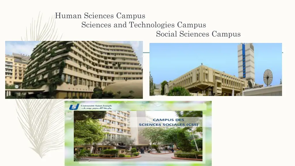 human sciences campus sciences and technologies