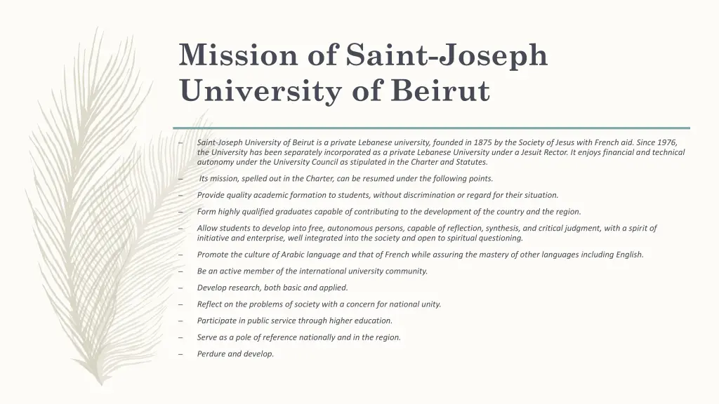mission of saint joseph university of beirut