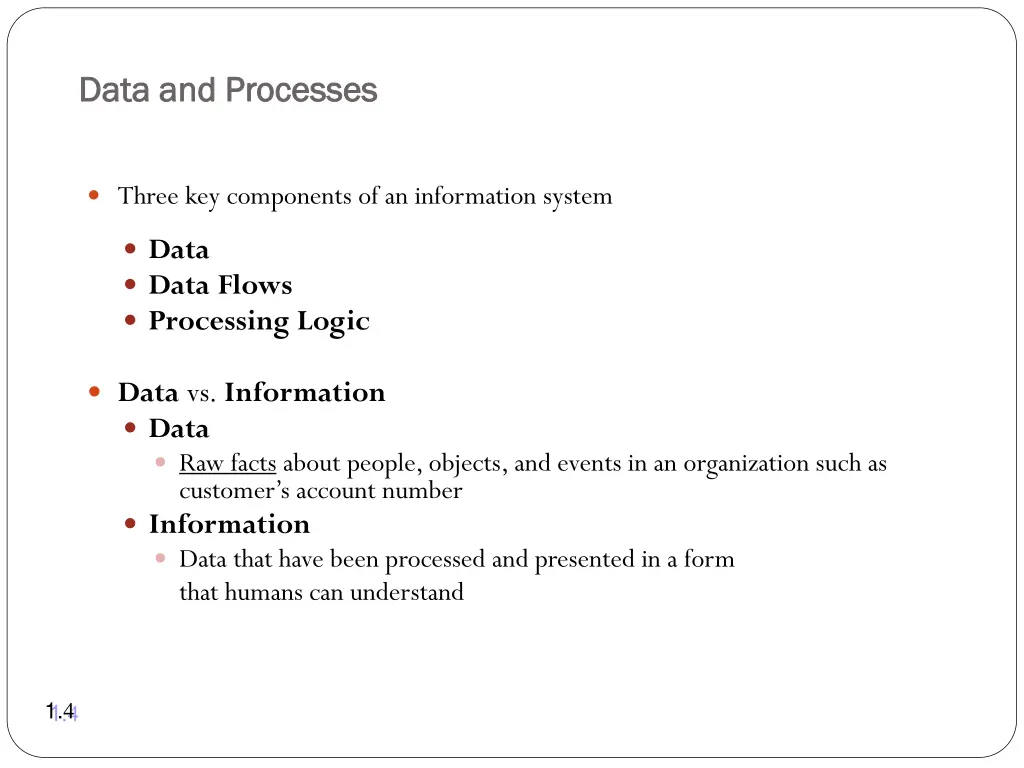 data and processes data and processes