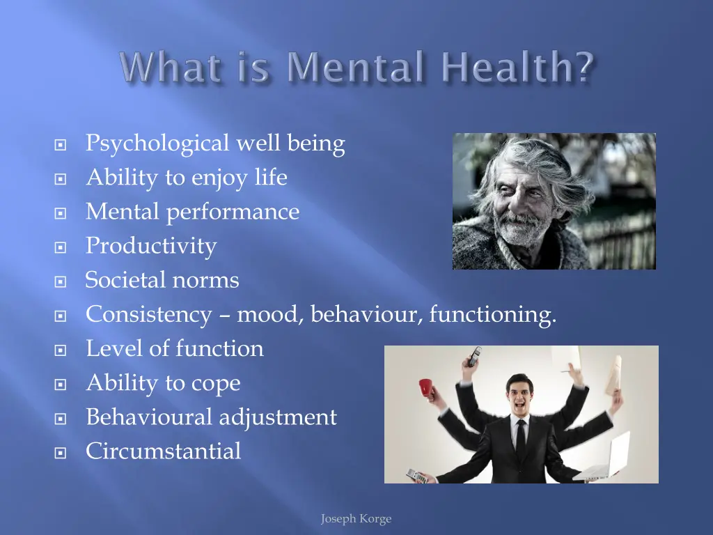 psychological well being ability to enjoy life