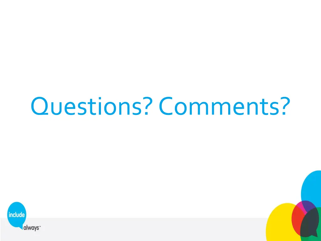 questions comments