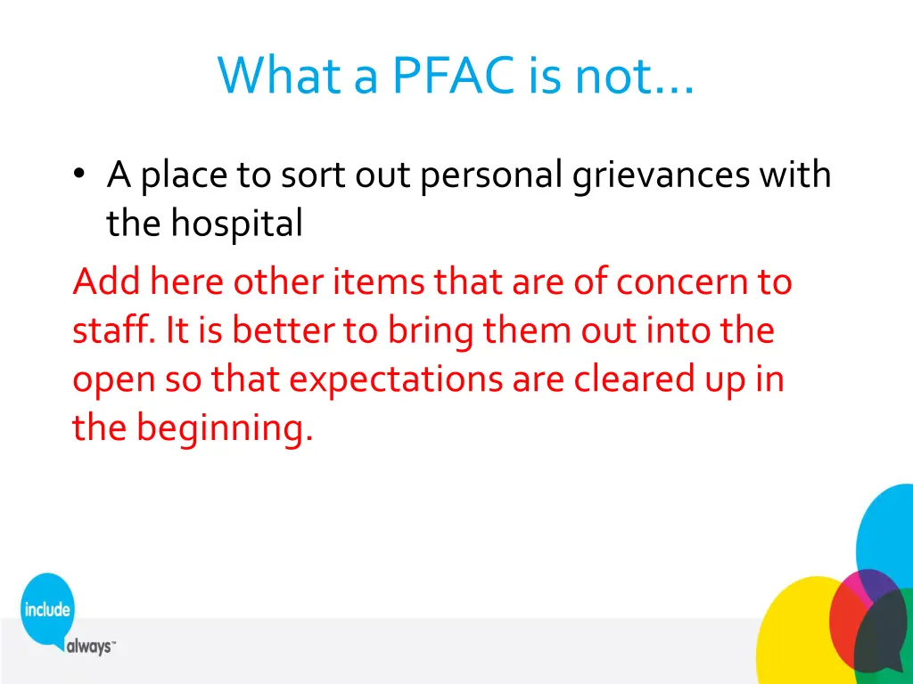 what a pfac is not