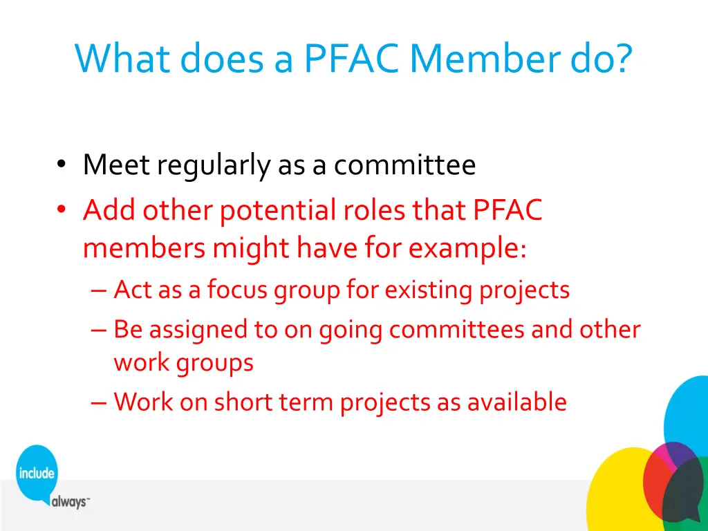 what does a pfac member do