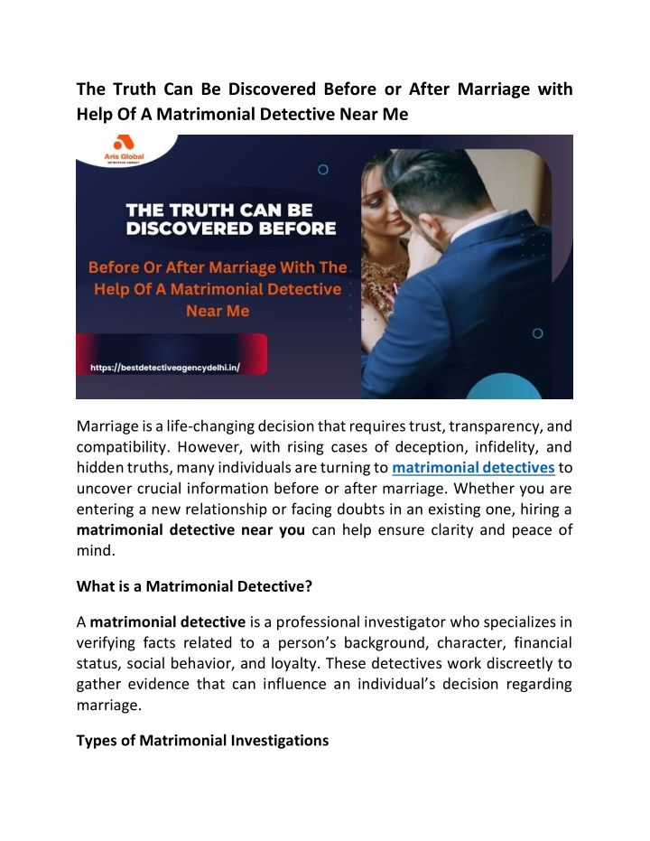 the truth can be discovered before or after