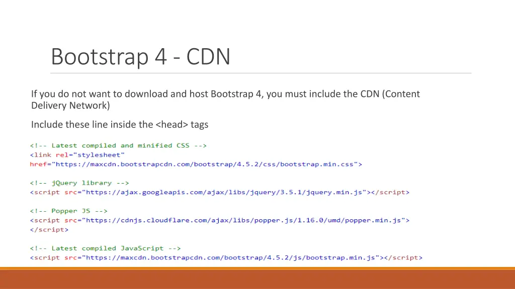 bootstrap 4 cdn