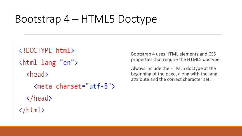 bootstrap 4 html5 doctype