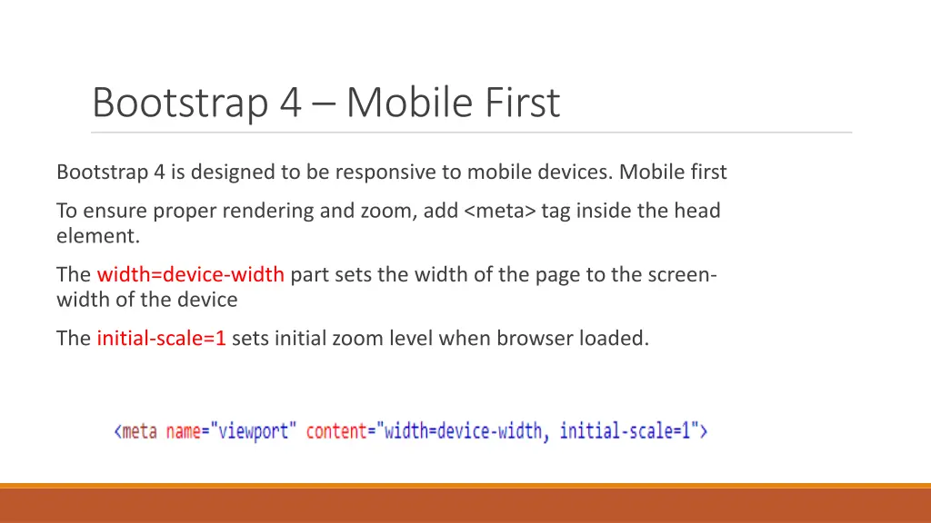 bootstrap 4 mobile first