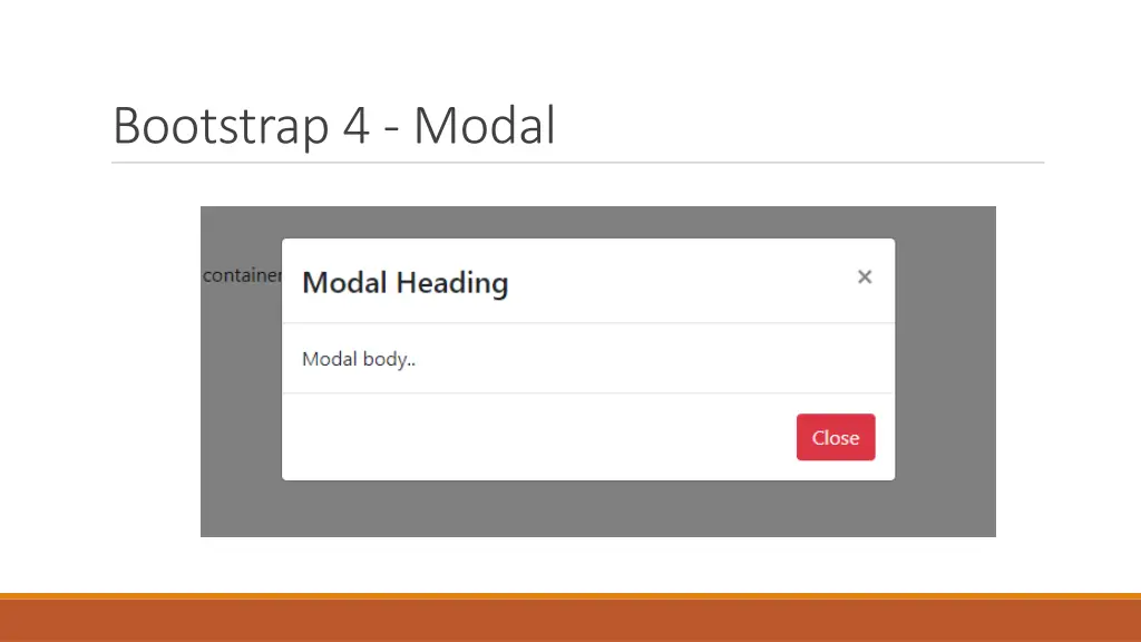 bootstrap 4 modal