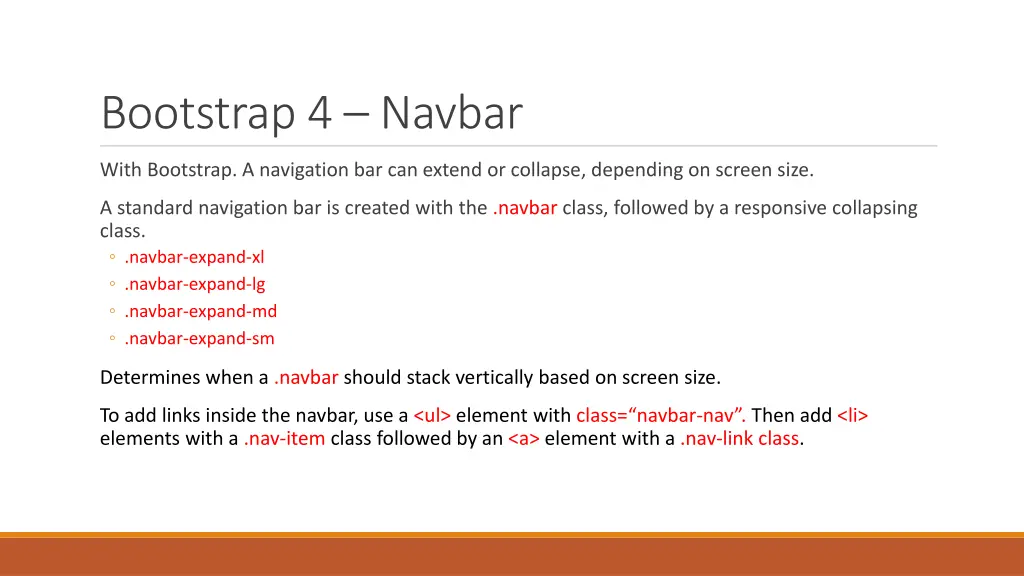 bootstrap 4 navbar