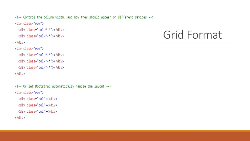 grid format