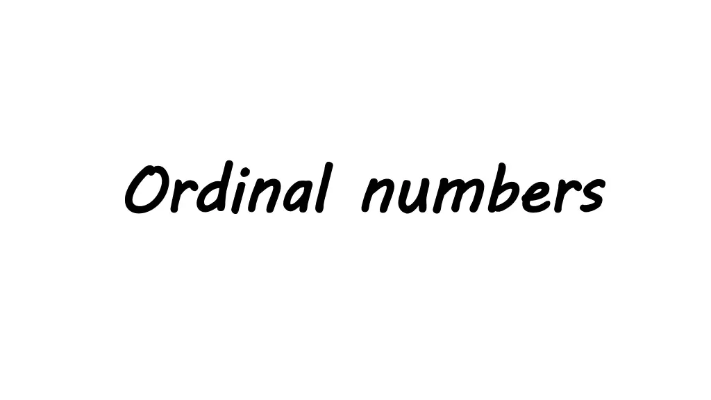 ordinal