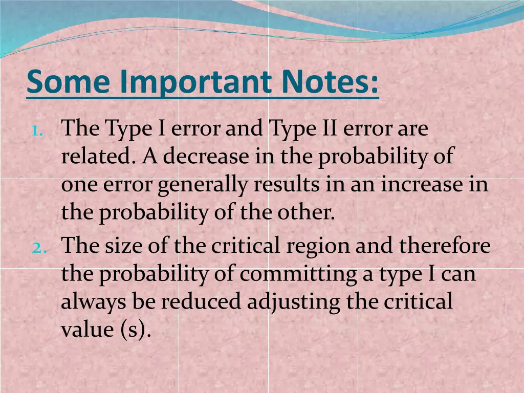 some important notes