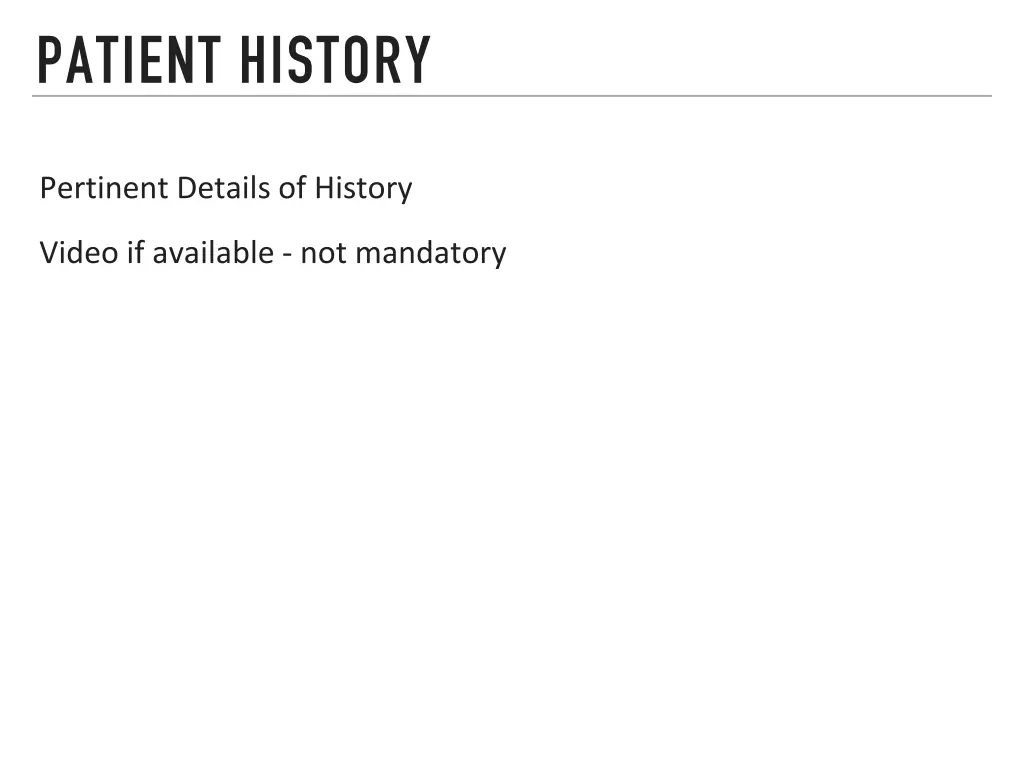 patient history
