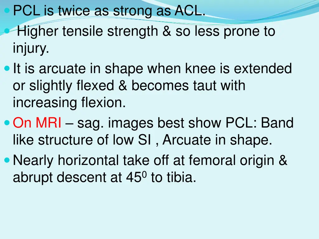 pcl is twice as strong as acl higher tensile