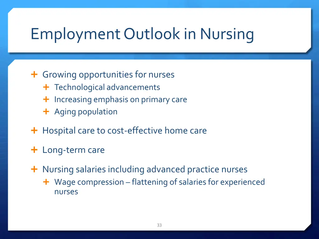 employment outlook in nursing
