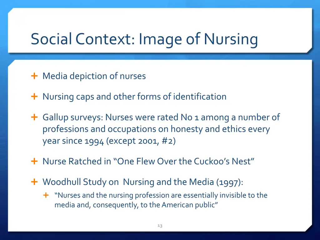 social context image of nursing