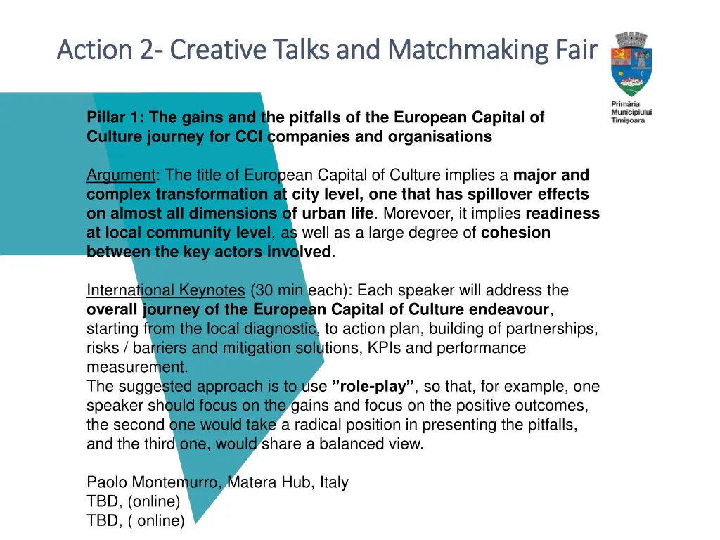 action action 2 2 creative talks and matchmaking 2