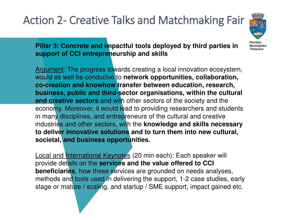 action action 2 2 creative talks and matchmaking 4