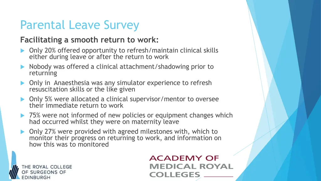 parental leave survey facilitating a smooth
