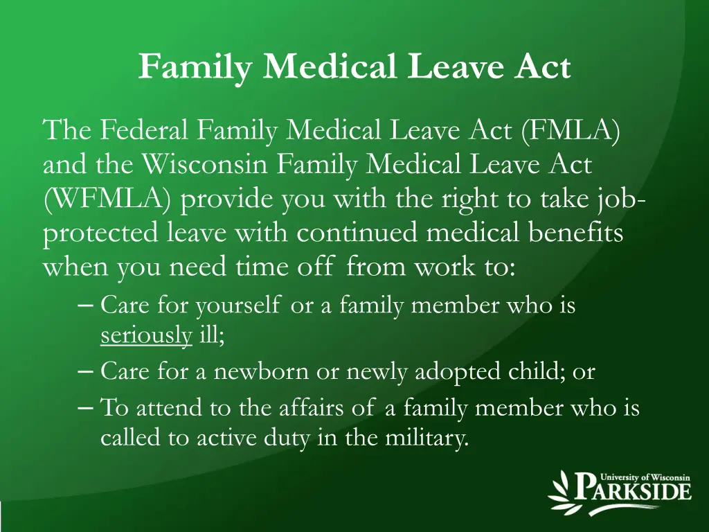 family medical leave act 1