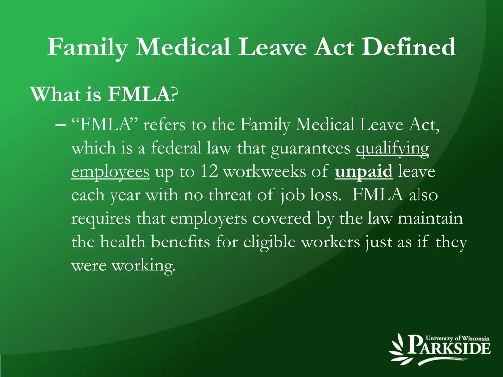 family medical leave act defined