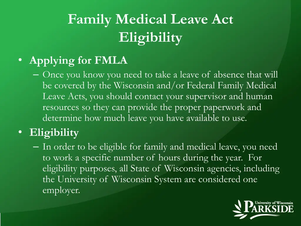 family medical leave act eligibility