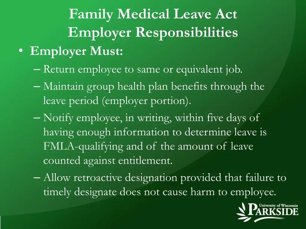 family medical leave act employer