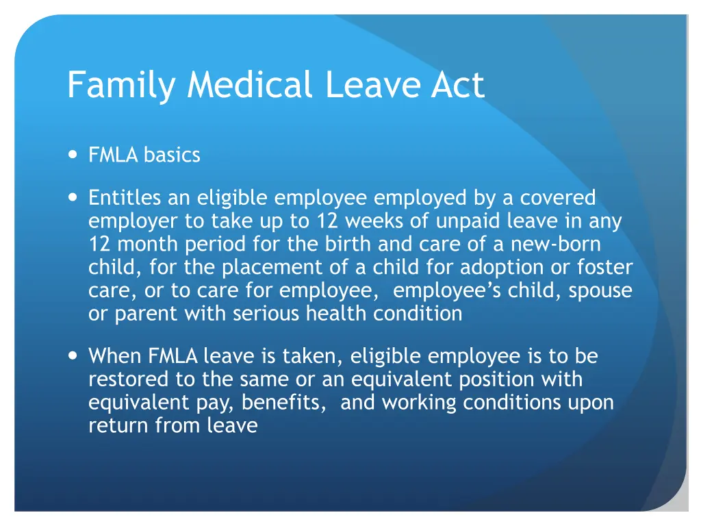 family medical leave act