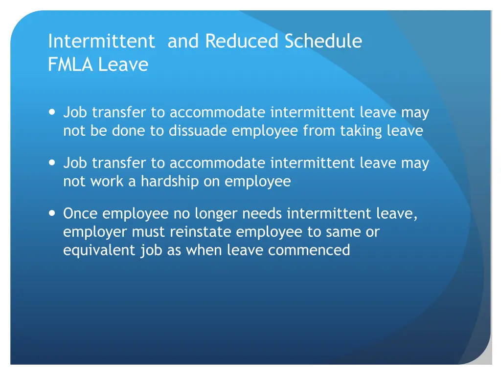 intermittent and reduced schedule fmla leave 5