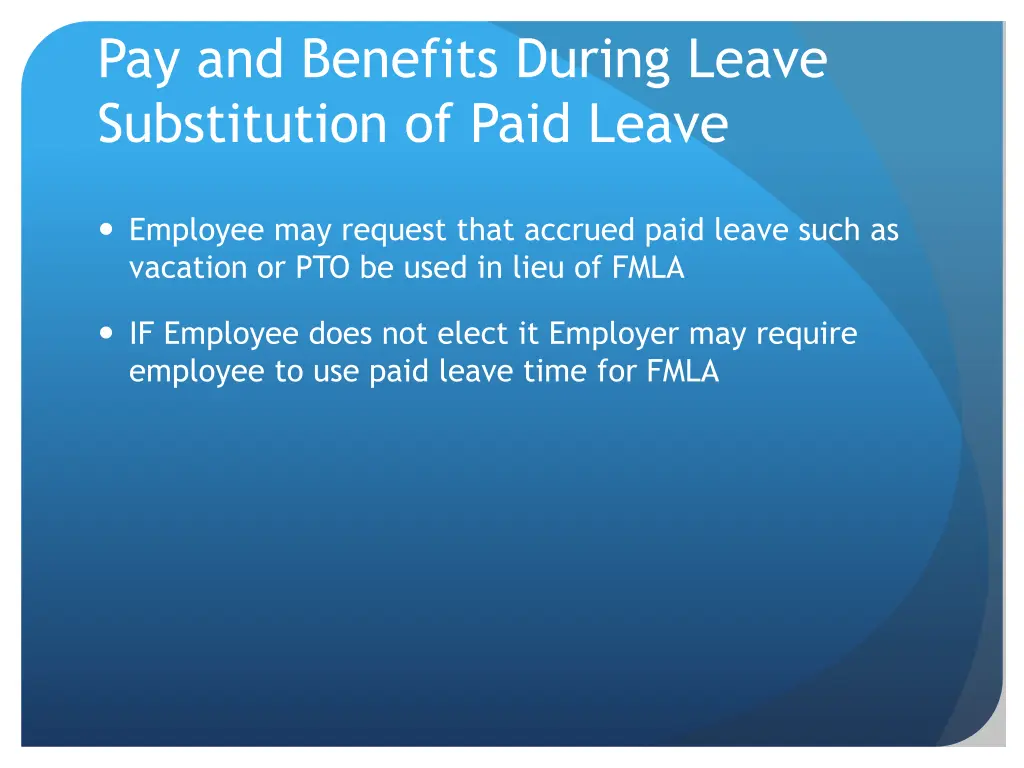 pay and benefits during leave substitution