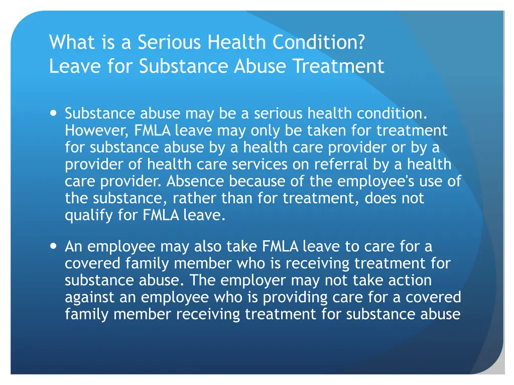 what is a serious health condition leave