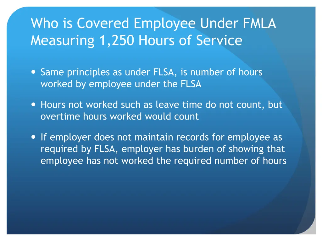 who is covered employee under fmla measuring