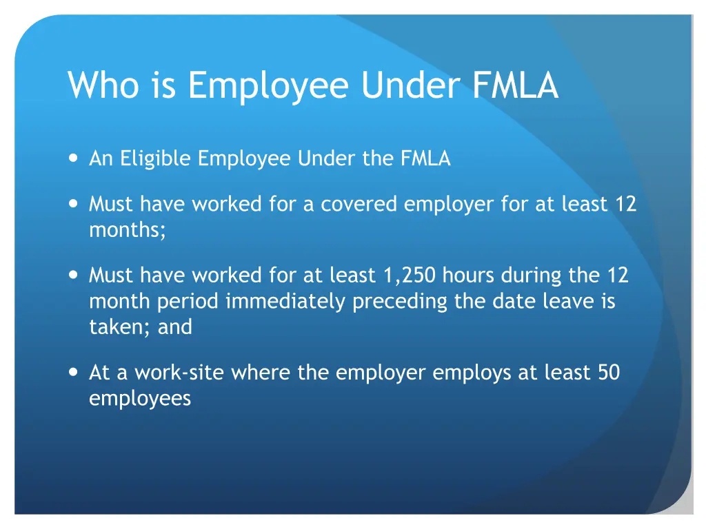 who is employee under fmla