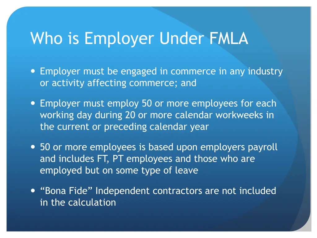 who is employer under fmla