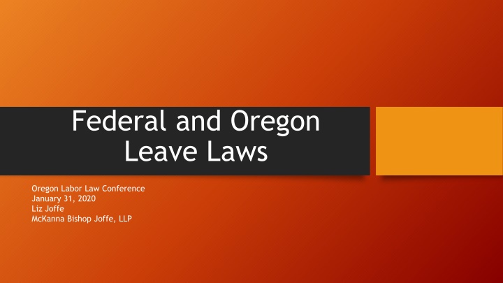 federal and oregon leave laws