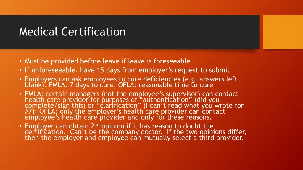 medical certification