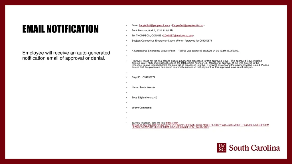 email notification