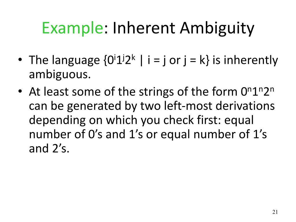 example inherent ambiguity