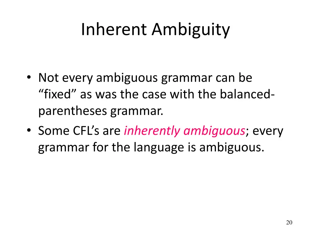inherent ambiguity