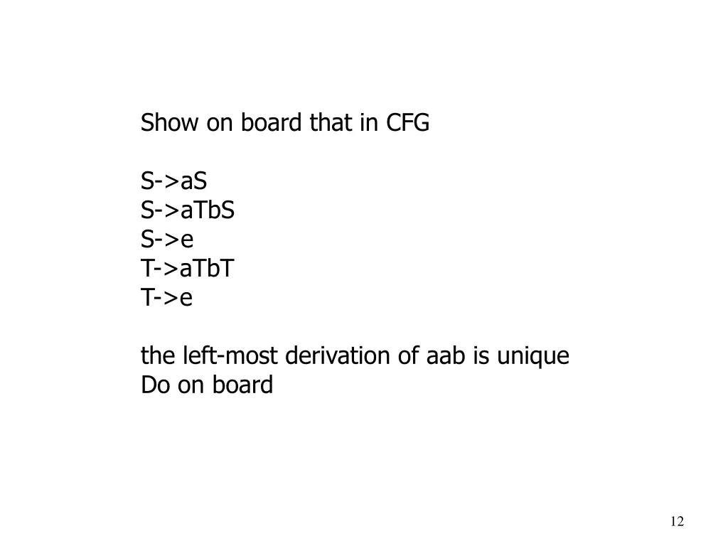 show on board that in cfg