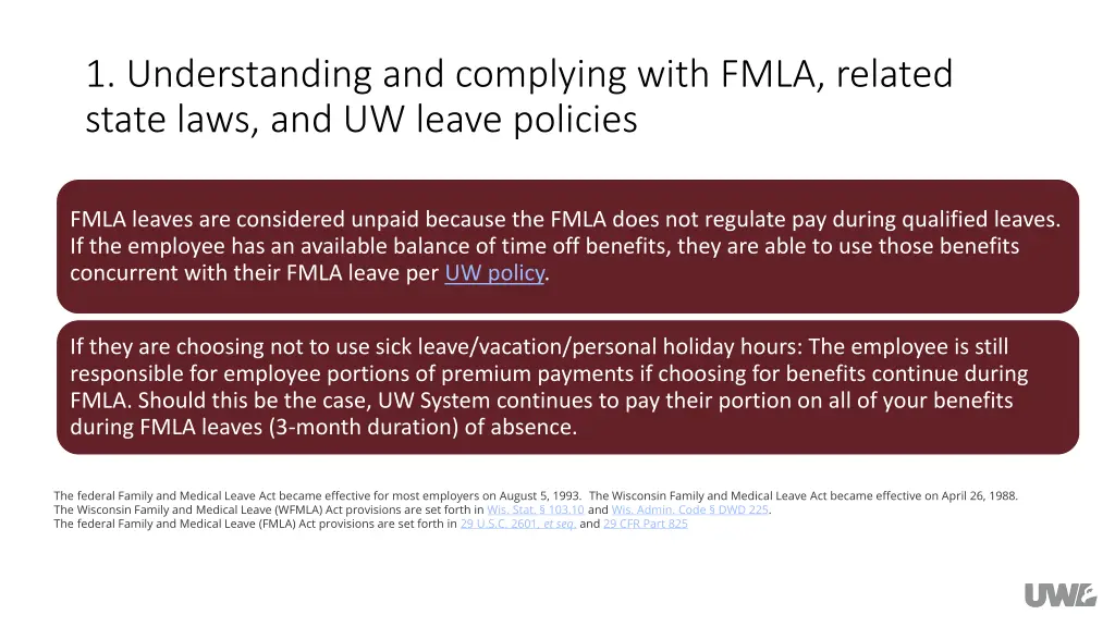 1 understanding and complying with fmla related