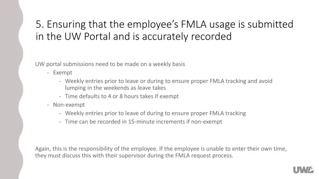 5 ensuring that the employee s fmla usage