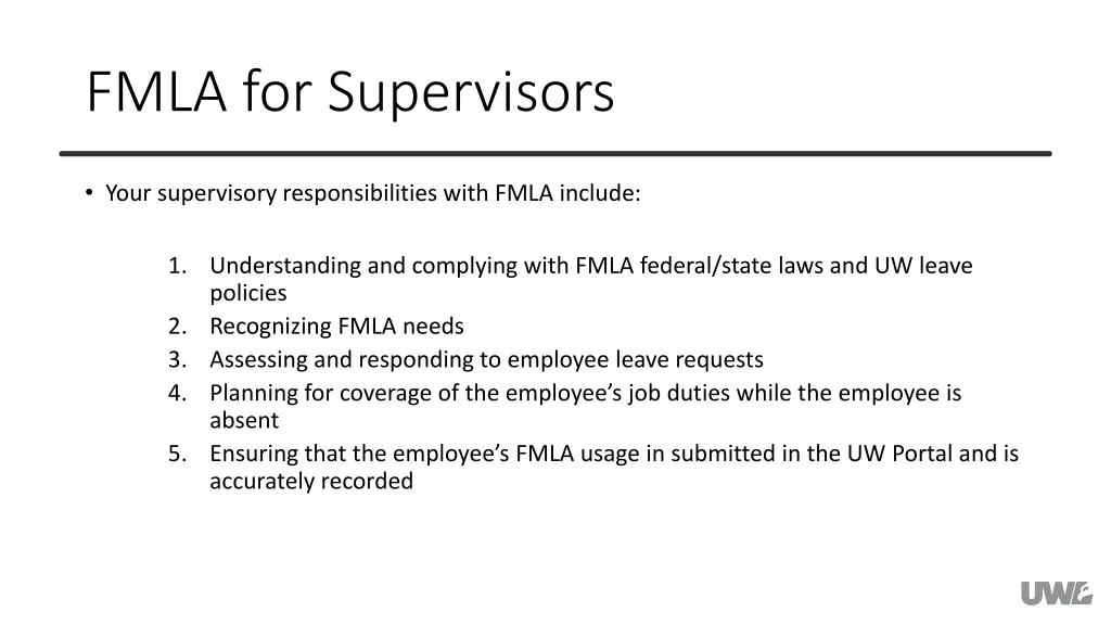 fmla for supervisors