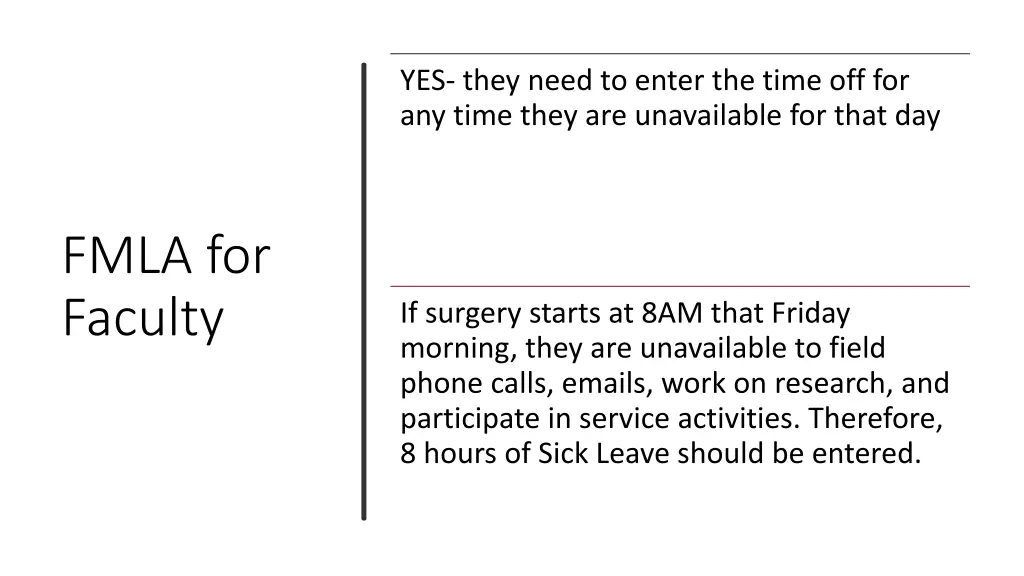 yes they need to enter the time off for any time