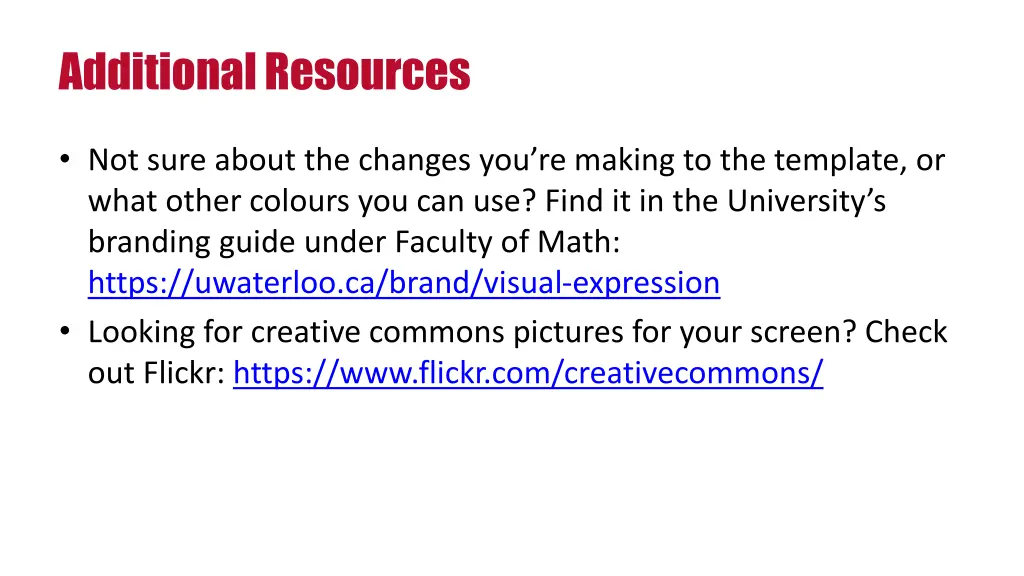 additional resources