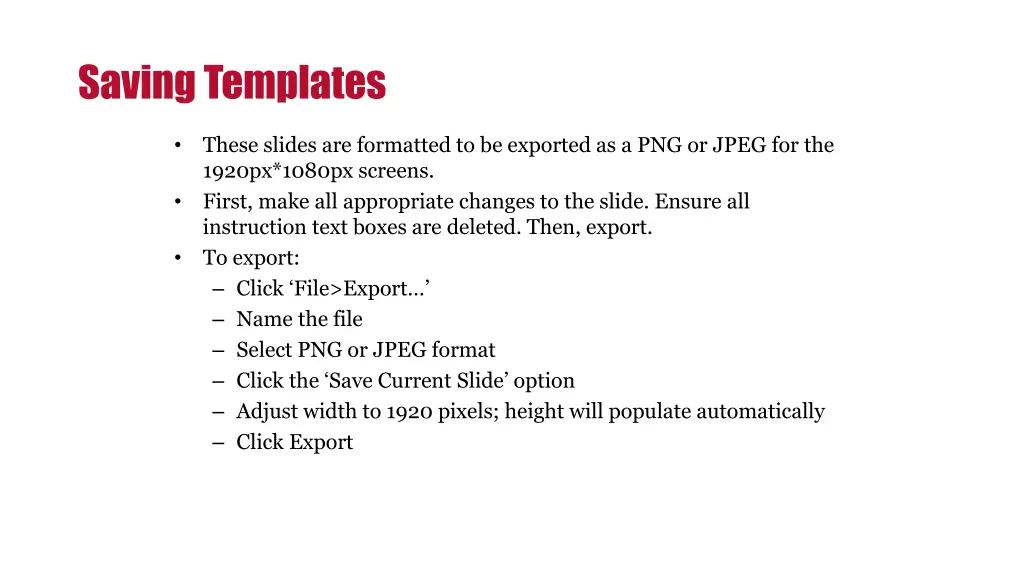 saving templates