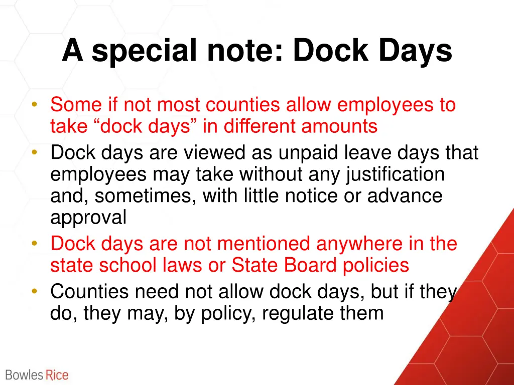 a special note dock days