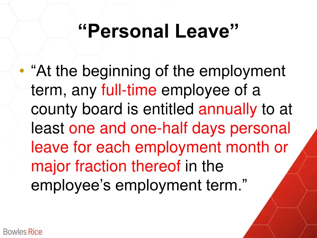 personal leave