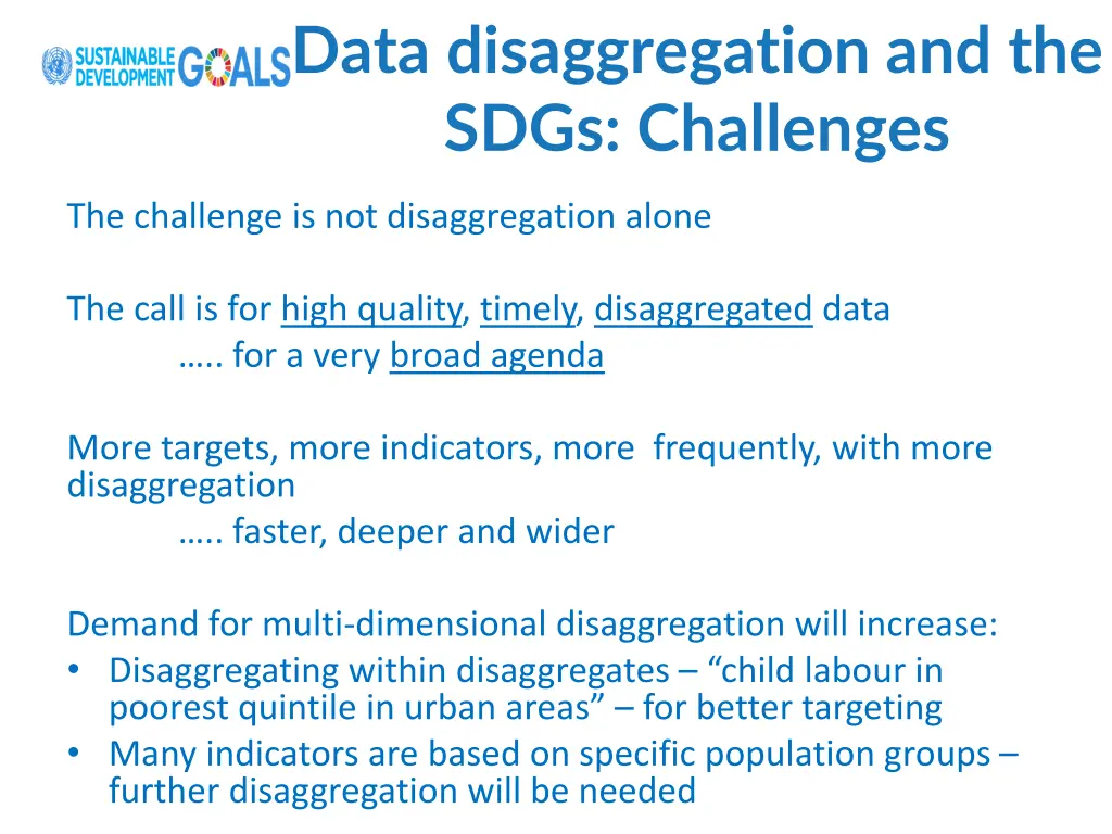 data disaggregation and the sdgs challenges 1